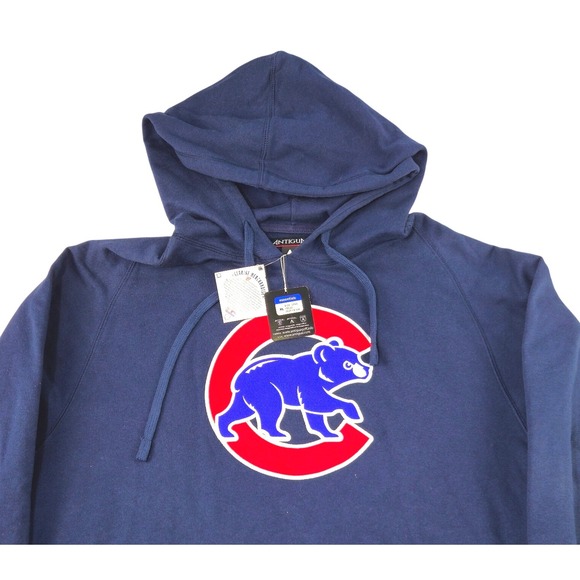 Antigua Chicago Cubs MLB Navy Blue Goalie Pullover Hoodie Sweatshirt XL - Picture 9 of 10